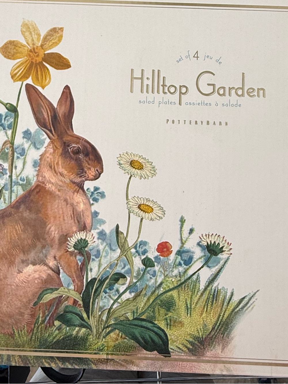 Pottery Barn Set Of 4 Hilltop Garden 8-3/4" Salad / Dessert Plates NIB Easter‎